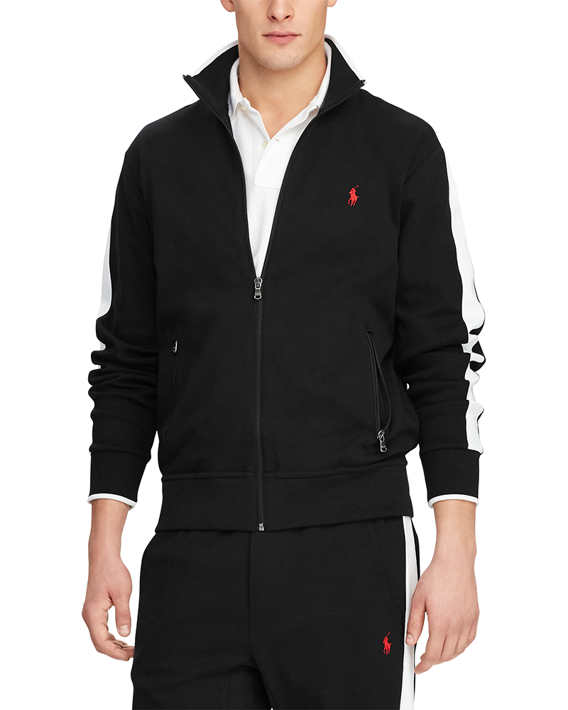 Polo Ralph Lauren Track Jacket Mens 3XB Black Full Zip Long Sleeve